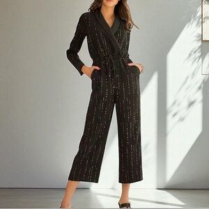Trina Turk Tuxedo Rhinestone Jumpsuit